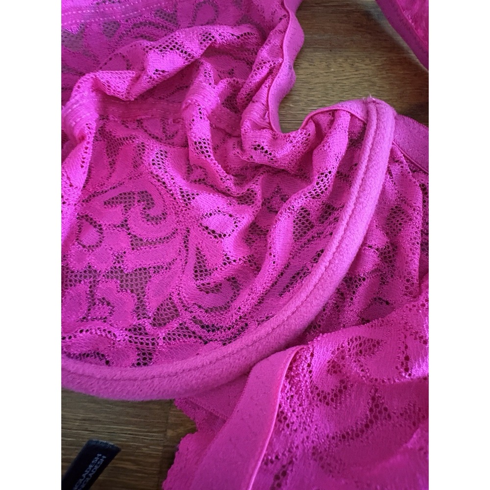 Smart & Sexy Women's Signature Lace Unlined Underwire‎ Bra 40D Hot Pink - Picture 13 of 16